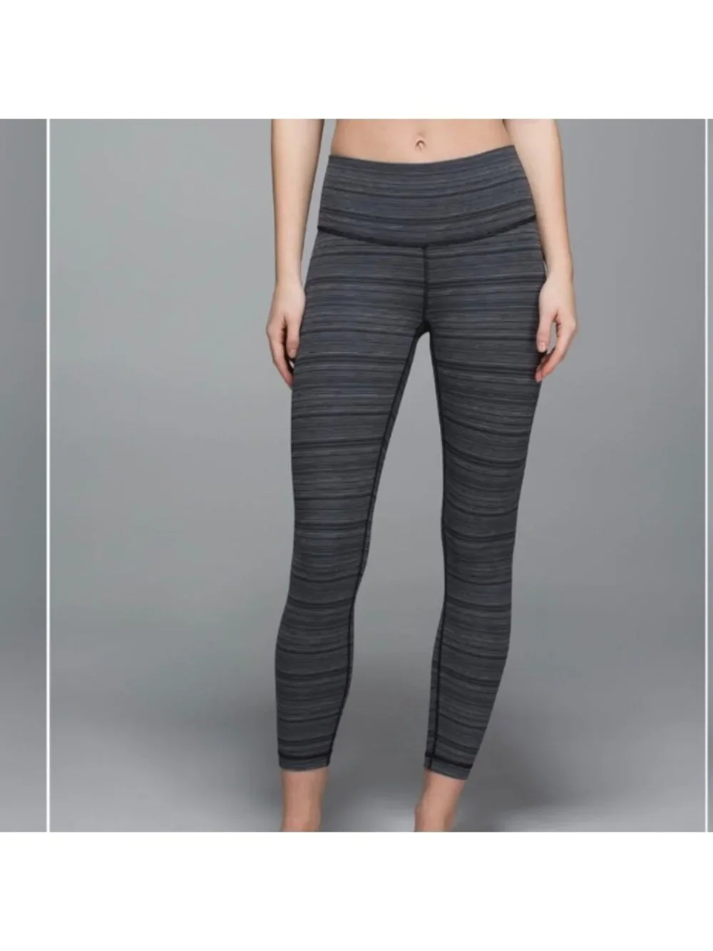 Lululemon High Times Pant *Luxtreme Cyber Stripe Deep Coal Black